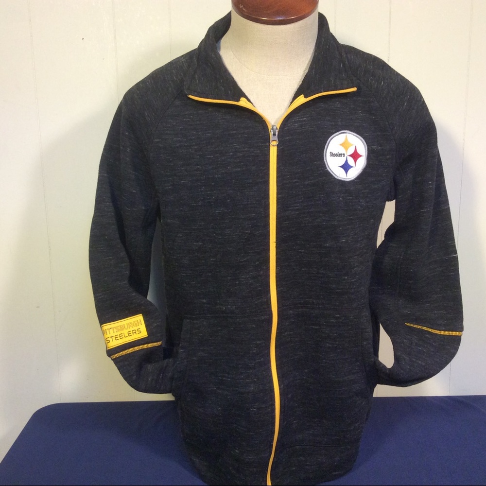 NFL Pittsburgh Steelers lightweight Full Zip jacket size Mens medium